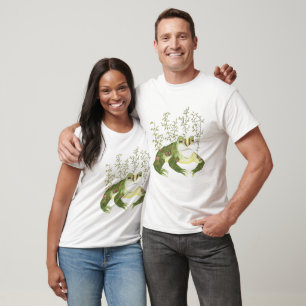 Camiseta Sapo de Aquarela Verde