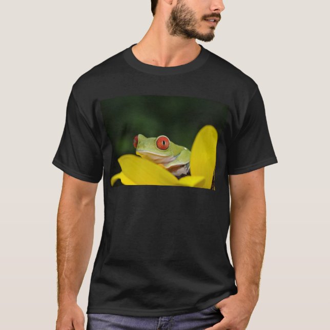 Camiseta sapo de árvore eyed vermelho (Frente)