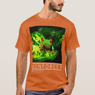 Camiseta Sapo de Árvore Vermelha Floresta Tropical Anfíbia