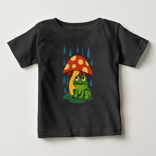 Camiseta Sapo De Cartoon Whimsical Sob Prateleira De Toadst (Frente)