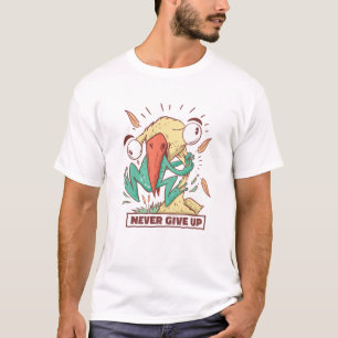 Camiseta Sapo de comer pássaros Nunca desista