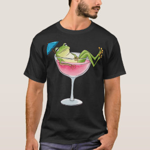 Camiseta Sapo de Coquetel Engraçado Meme Humor Bebedores de