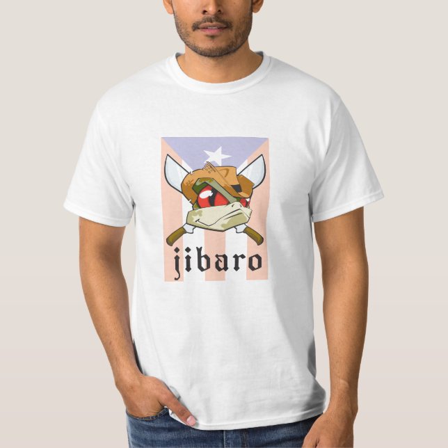 Camiseta Sapo de Coqui com bandeira porto-riquenha (Frente)