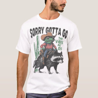 Camiseta Sapo De Cowboy Andando Raios As Víbias Estão Estra