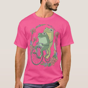 Camiseta Sapo De Cuada De Cottagecore A Andar Na Bicicleta