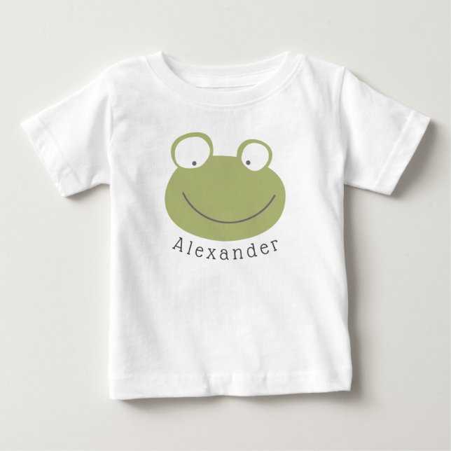 Camiseta Sapo de Cute de Nome Personalizável (Frente)