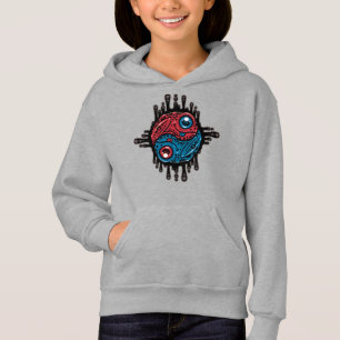 Camiseta Sapo de Dart Venenoso Vermelho e Azul, Yin Yang
