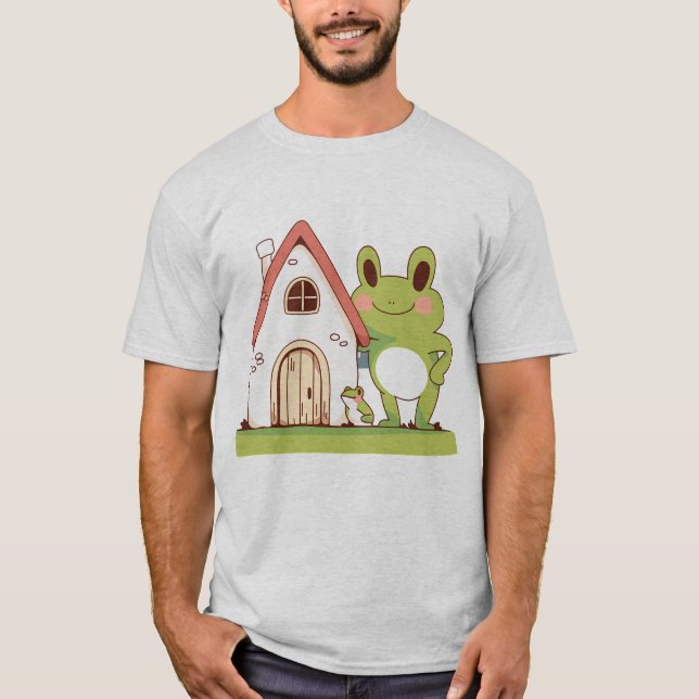 Camiseta sapo de desenho animado (Frente)