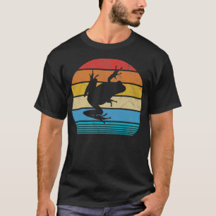Camiseta Sapo de Design de Árvore Retroativa Amor Anfíbio