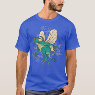 Camiseta Sapo de Fada Gelada com Asas e Elementos Florais
