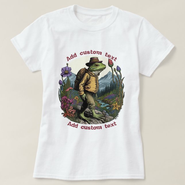 Camiseta Sapo de floresta de Sapo-viajante, amantes Sapos (Frente do Design)