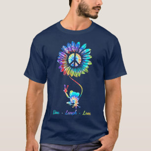 Camiseta Sapo De Girassol Vive Rindo Adorando Tie Dye Engra