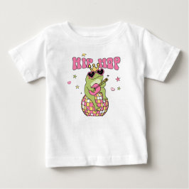 Camiseta Sapo de Hip Hop Retro Divertido Amarelo Rosa
