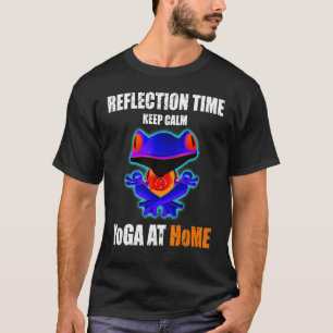 Camiseta Sapo de Ioga Tempo de Reflexão Fique Calmo Ioga em