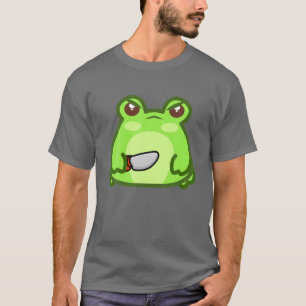Camiseta Sapo de Kawaii com Knife Cute Kawaii Froggy