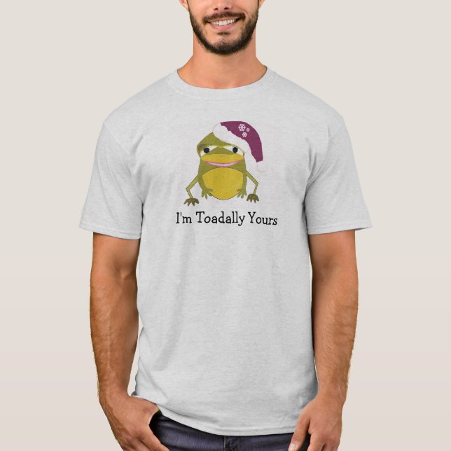 Camiseta Sapo de Natal Engraçado Com Dito (Frente)