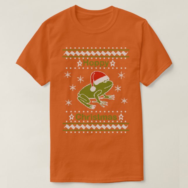 Camiseta Sapo de Natal Hoppy Doce Feio (Frente do Design)
