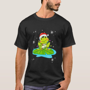 Camiseta Sapo de Natal Luzes de Natal Led Santa Hábito