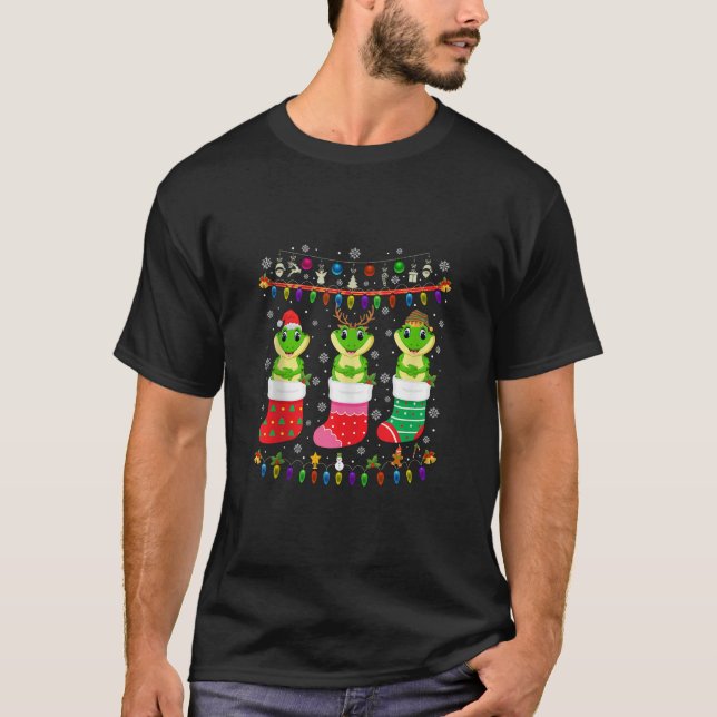 Camiseta Sapo de Natal Meias de Natal Feio Doce Pajama (Frente)