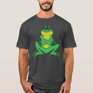 Camiseta Sapo de óculos de sol engraçado orgulhoso animal m