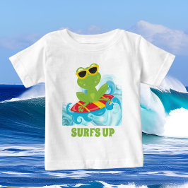 Camiseta sapo de praia fofo adicionar texto meninos