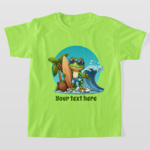 Camiseta Sapo de praia para garotos giros personalizável