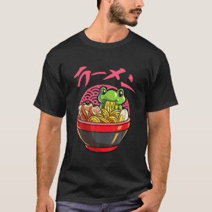 Camiseta Sapo de Sapo Kawaii Ramen Japonês de Animação d