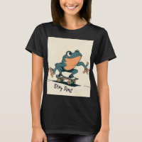 Sapo de Skate – Fofa Arte de Animal de Desenho Ani