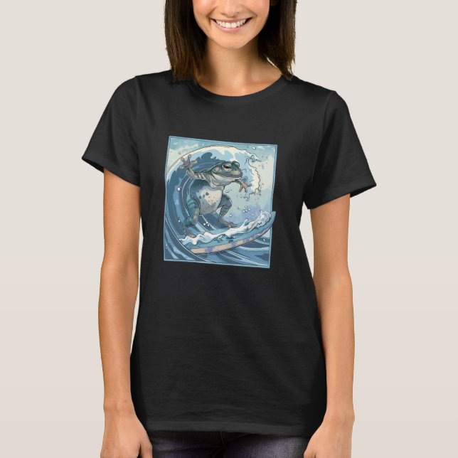 Camiseta Sapo de surf japonês de Wave Art no Amphiban Surfe (Frente)