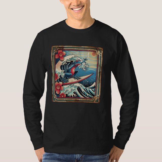 Camiseta Sapo de surf japonês de Wave Art no Amphiban Surfe (Frente)