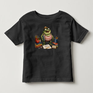 Camiseta Sapo de Volta às Aulas PNG, Decoração de Sala de A