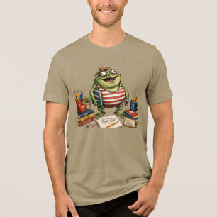 Camiseta Sapo de Volta às Aulas PNG, Decoração de Sala de A