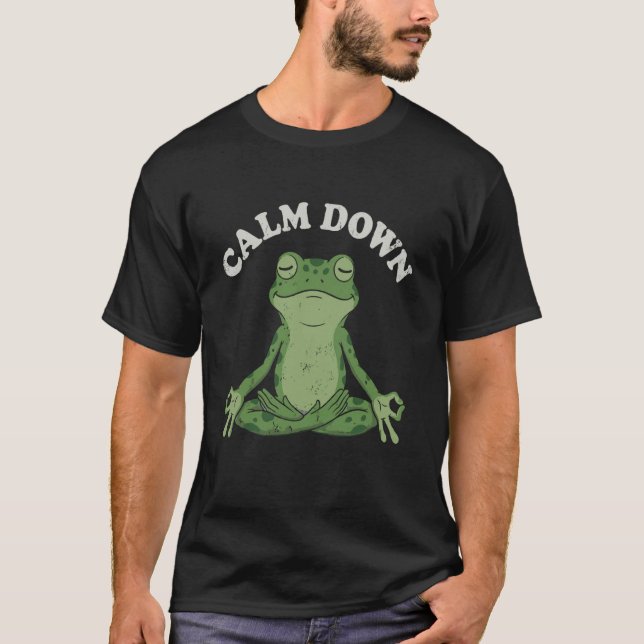 Camiseta Sapo de Yoga Engraçado (Frente)