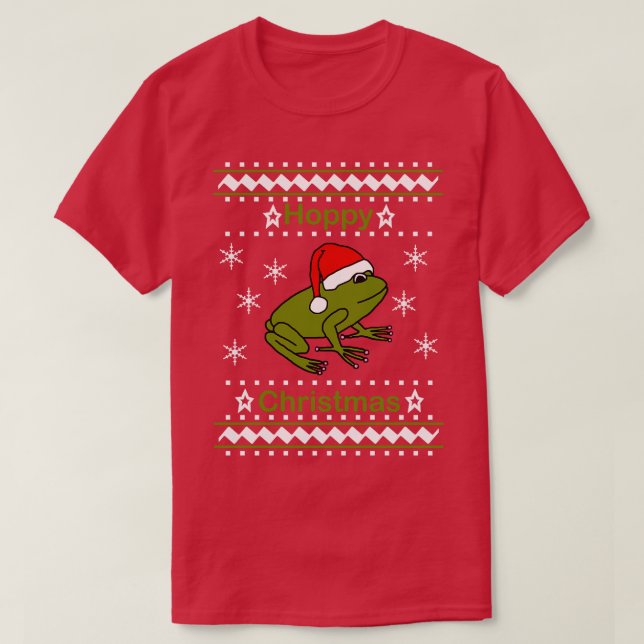 Camiseta Sapo diz Natal feliz (Frente do Design)