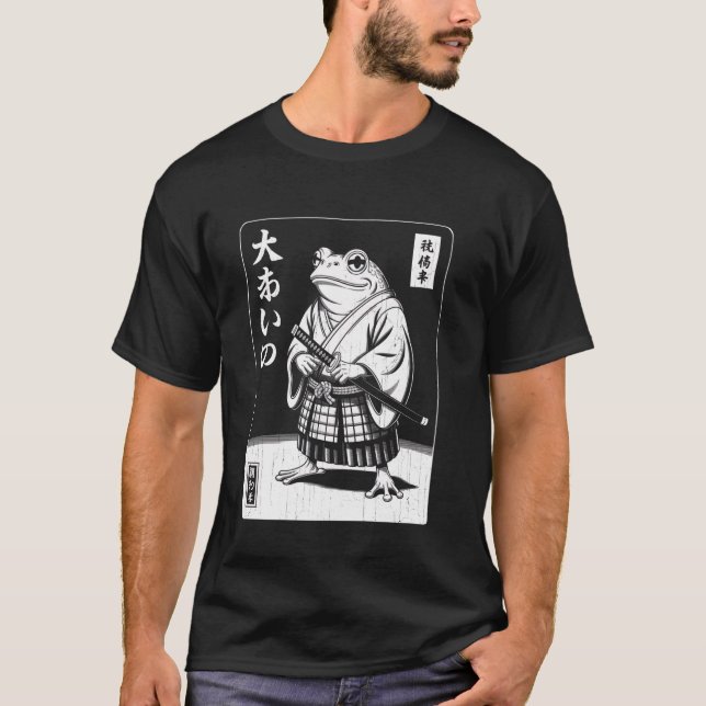Camiseta Sapo do Japão Samurai Warrior Japonês Ninja Men Bo (Frente)