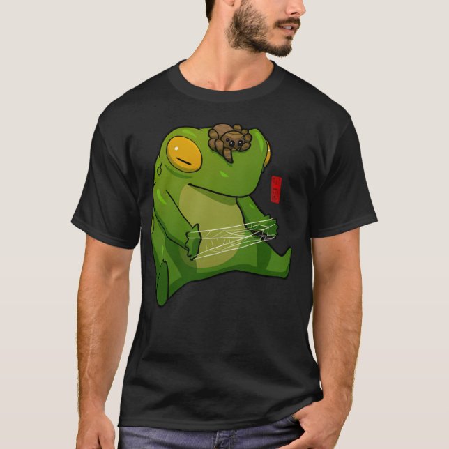 Camiseta Sapo E Aranha A Jogar Arte De Gato (Frente)