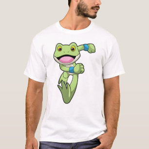 Camiseta Sapo em execução com banda Sweatband