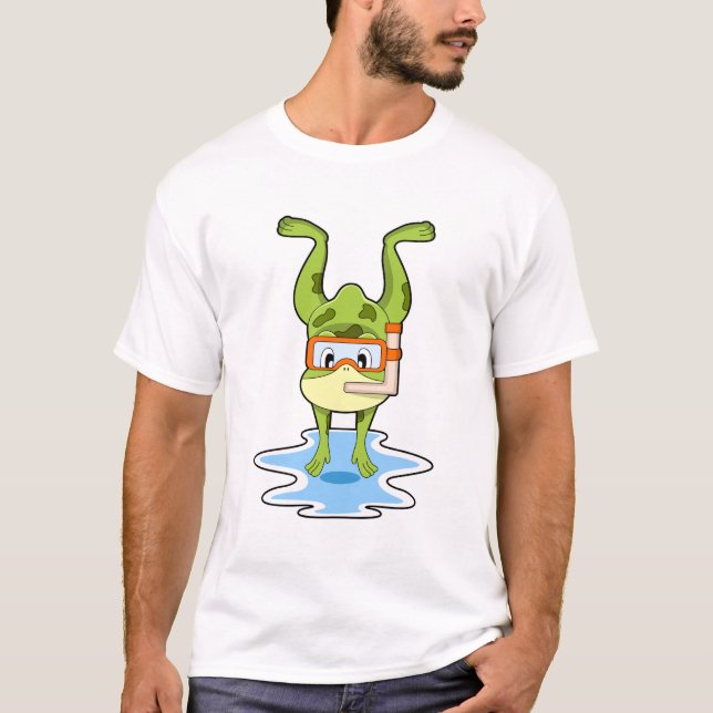 Camiseta Sapo em mergulho com Snorkel (Frente)