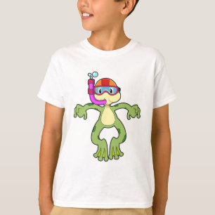 Camiseta Sapo em mergulho com Snorkel