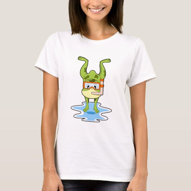 Camiseta Sapo em mergulho com Snorkel (Frente)