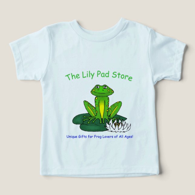 Camiseta Sapo em um Lírio Azul Claro (Design frontal)