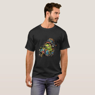 Camiseta Sapo Engraçado Andando de Tuk Tuk – Sapo de Desenh