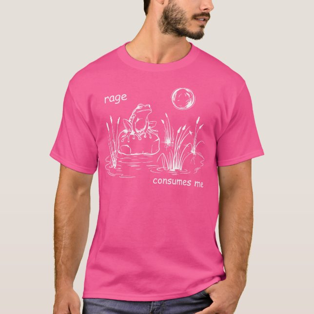 Camiseta Sapo Engraçado consome-me Sapo de fúria (Frente)
