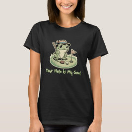 Camiseta Sapo Engraçado de Golfe - Seu Buraco é Meu Objetiv
