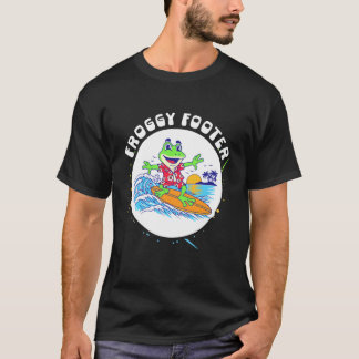 Camiseta Sapo engraçado de surfe andando de prancha de surf