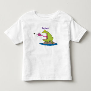 Camiseta sapo engraçado e desenho animado