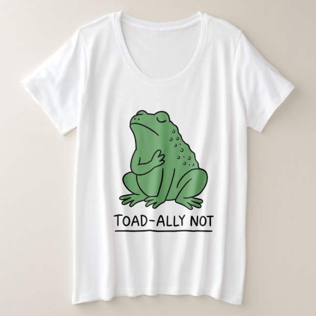 Camiseta Sapo engraçado, não rã (Frente do Design)
