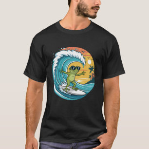 Camiseta Sapo Engraçado Prancha de Surf Praia Verão Surfe S