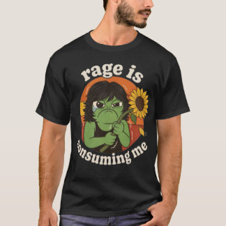 Camiseta Sapo engraçado raiva está me consumindo Meme sarcá