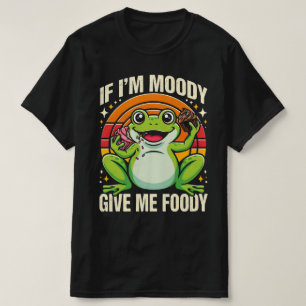 Camiseta Sapo Engraçado Se Estou Mal-Humorado Me Dê Comida